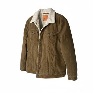 Levi's Olive Sherpa-Lined Jacket